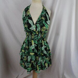 Almost Famous Women Halter Tropical Dress Size M